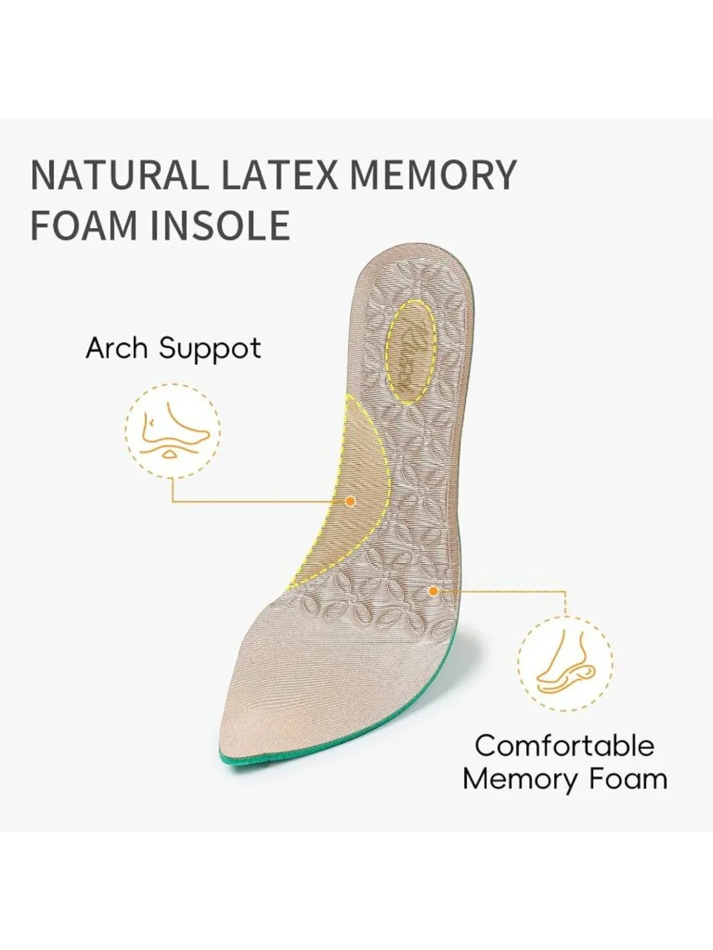 Women's Brown Arch Support Dress Pointed Toe Comfortable Knit Ballet Flat Shoes